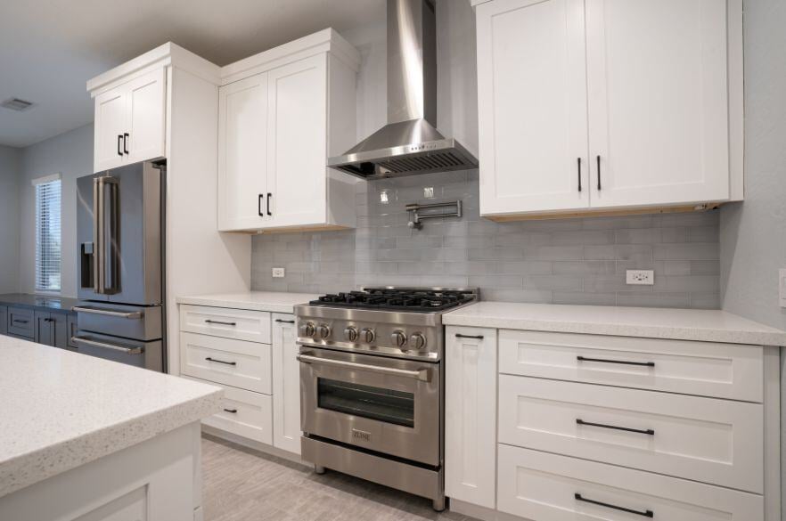 Surprise AZ Kitchen Remodel with Stainless Steel Appliances and White Cabinets